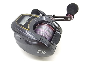 e11656　DAIWA　ダイワ　ベイトリール　PE-m 1-200　紅牙　KOHGA X IC　釣り道具　通電確認済