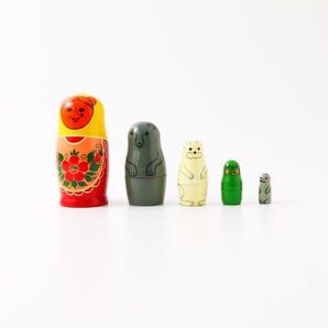 マトリョーシカ ロシア製 動物 置物 人形 レトロ 郷土玩具