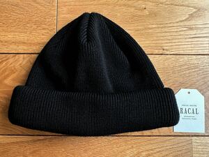 【美品】RACAL Roll Knit CAP Blackラカル ロールニットキャップ ブラック ビーニー スケーター