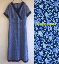 ●LAURA ASHLEYローラアシュレイ花柄シルクワンピース11●ロングレース付き_画像1