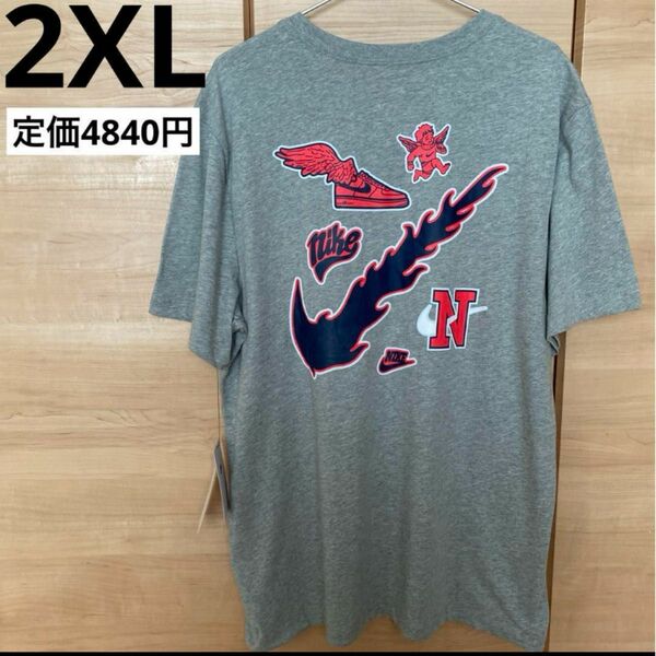 ナイキ　NIKE Tシャツ　グレー　2XL スニーカー　エンジェル