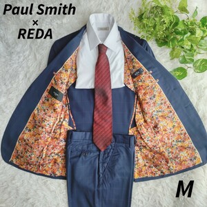 # beautiful goods * close year of model #M corresponding #Paul Smith Paul Smith × REDAreda suit setup floral print window pen 2B side Benz navy navy blue 