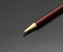 1円～ 美品 希少 Cartier カルティエ マスト トリニティ ツイストボールペン ST150181 GP ゴールド ギョーシェ ボルドーラッカー 箱保取_画像3