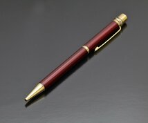 1円～ 美品 希少 Cartier カルティエ マスト トリニティ ツイストボールペン ST150181 GP ゴールド ギョーシェ ボルドーラッカー 箱保取_画像1