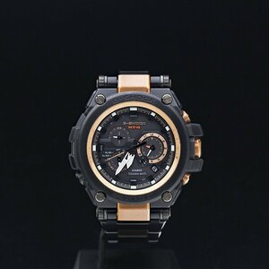 １円～ 美品 CASIO カシオ G-SHOCK MT-G MTG-S1000BD-5AJF SS・ブラックIP・PGメッキ メンズ 電波ソーラー 黒文字盤 箱 定価12.4万