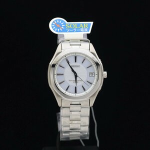 1円～ 未使用品 SEIKO セイコー ドルチェ SADZ071 7B52-0AB0 SS メンズ 電波ソーラー 白文字盤 箱保取タグ 定価8.1万