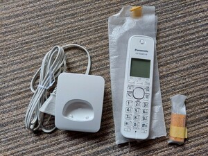  unused Panasonic cordless handset white KX-FKD401-W telephone machine charge stand with charger cordless handset Panasonic 