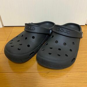 匿名配送　CROCS クロックス サンダル 黒 ブラック サンダル　M7 W9 25㎝