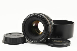 ★美品★ Canon キヤノン EF50mm F1.4 USM 単焦点レンズ レンズフード付き #2815