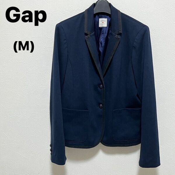 Gap ギャップ ネイビー ビンテージ ブレザー 2B ドット裏地 古着 