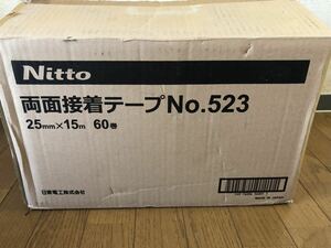 【未使用】Nitto 日東電工 両面接着テープ No.523 カーペット固定用 25mm×15m 49巻 業務用 内装 テープ