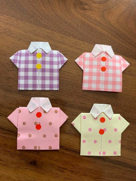 折り紙ピンク系シャツ２０個