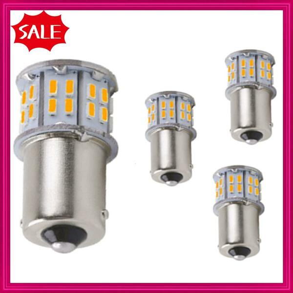 【数量限定】高輝度 S25 シングル球 LED（P21W 4個入り 1156 S25 G18 BA15S）ピン角180度 バックラ