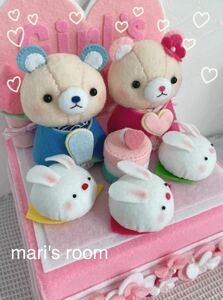 ＋＊mari's room*+ 新フェルトのひな人形 型紙＆レシピ
