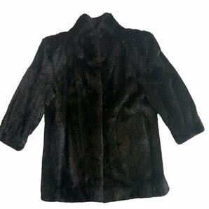 SAGA MINK サガ ミンク シルバー Belle Vison ハーフコート 毛皮 アウター 冬服 サイズ15の画像1