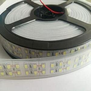 LEDテープ 12V 防水 5M ホワイト SMD2835 3528 1200連 二列式 高輝度 白ベース 船舶照明 屋外照明 l