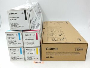 【z27163】新品・未使用品 Canon キャノン 純正 トナーカートリッジ imagePRESS Toner T07 4色 5本 回収トナー容器 WT-204 格安スタート