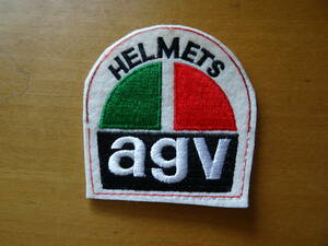  out of print goods agv Showa era * that time thing agv HELMETS embroidery badge storage new goods valuable badge unused that time thing Showa era Logo embroidery 