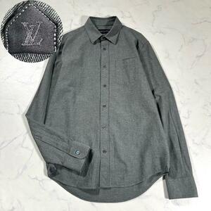 [ ultimate beautiful goods ]LOUIS VUITTON Louis Vuitton monogram embroidery tsu il shirt 