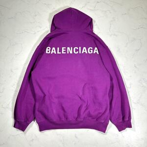 【希少カラー】BALENCIAGA バレンシアガ　バックロゴプリント　パーカー