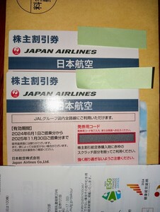 JAL株主優待券2枚+優待冊子2冊セット