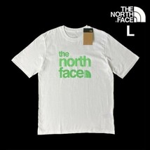 1円～!売切!【正規新品】THE NORTH FACE◆S/S COORD TEE 半袖 Tシャツ US限定 コットン100% 男女兼用 ホワイト コットン(L)白 緑 180902-18_画像1