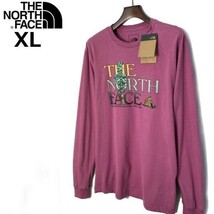 1円～!売切!【正規新品】THE NORTH FACE◆L/S GRAPHIC INJECTION TEE 長袖 Tシャツ ロンT US限定 男女兼用 キャンプ(XL)ピンク 180902-20_画像2