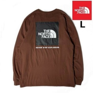 1 jpy ~! selling up![ regular new goods ]THE NORTH FACE L/S BOX NSE TEE long sleeve T shirt long T US limitation box Logo man and woman use outdoor (L) tea 180902-18