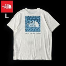 1円～!売切!【正規新品】THE NORTH FACE◆W SHORT-SLEEVE BOX NSE TEE 半袖 Tシャツ US限定 ボックスロゴ 男女兼用 登山(L)白 180902-15_画像3