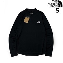 1円～!売切!【正規新品】THE NORTH FACE◆ACTIVE TRAIL HENLEY 長袖 Tシャツ US限定 軽量 ハーフジップ スポーツ キャンプ(S)黒 180902-10_画像1