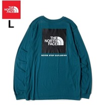 1円～!売切!【正規新品】THE NORTH FACE◆L/S BOX NSE TEE 長袖 Tシャツ ロンT US限定 ボックスロゴ 男女兼用 キャンプ(L)青② 180902-5_画像3