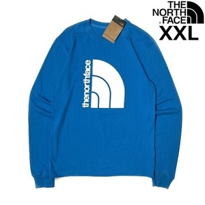 1円～!売切!【正規新品】THE NORTH FACE◆L/S COORDINATES TEE 長袖 Tシャツ ロンT US限定 立体ロゴ 上質 アウトドア(XXL)青 180902-5