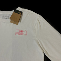 1円～!売切!【正規新品】THE NORTH FACE◆L/S GRAPHIC INJECTION TEE 長袖 Tシャツ ロンT US限定 レインボー 男女兼用(XL)白 180902-5_画像6