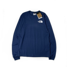 1円～!売切!【正規新品】THE NORTH FACE◆L/S BOX NSE TEE 長袖 Tシャツ ロンT US限定 ボックスロゴ 男女兼用 キャンプ(M)青 180902-5_画像5