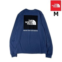 1円～!売切!【正規新品】THE NORTH FACE◆L/S BOX NSE TEE 長袖 Tシャツ ロンT US限定 ボックスロゴ 男女兼用 キャンプ(M)青 180902-5_画像1