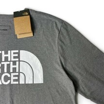 1円～!売切!【正規新品】THE NORTH FACE◆L/S HALF DOME TEE 長袖 Tシャツ ロンT US限定 ハーフドームロゴ 男女兼用(L)グレー 180902-18_画像4