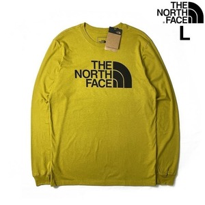 1円～!売切!【正規新品】THE NORTH FACE◆L/S HALF DOME TEE 長袖 Tシャツ ロンT US限定 ハーフドームロゴ 男女兼用(L)黄 180902-18