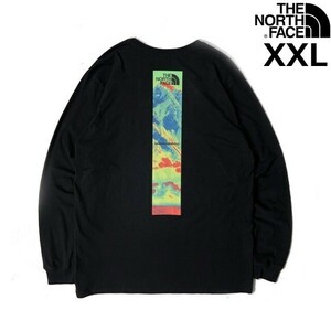 1 jpy ~! selling up![ regular new goods ]THE NORTH FACE*L/S GRAPHIC INJECTION TEE long sleeve T shirt long T US limitation graphic Rainbow (XXL) black 180902-20