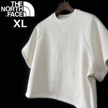 1円～!売切!【正規新品】THE NORTH FACE W S/S FELTED FLEECE CREW スウェット US限定 ロゴ刺繍 上質 キャンプ ショート丈(XL)白 181130-10_画像2