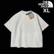 1円～!売切!【正規新品】THE NORTH FACE W S/S FELTED FLEECE CREW スウェット US限定 ロゴ刺繍 上質 キャンプ ショート丈(XL)白 181130-10_画像1