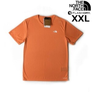 1円～!売切!【正規新品】THE NORTH FACE ELEVATION SHORT-SLEEVE 半袖 Tシャツ US限定 速乾 軽量 スポーツ キャンプ(XXL)オレンジ 180902-5