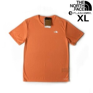 1円～!売切!【正規新品】THE NORTH FACE◆ELEVATION SHORT-SLEEVE 半袖 Tシャツ US限定 速乾 軽量 スポーツ キャンプ(XL)オレンジ 180902-5