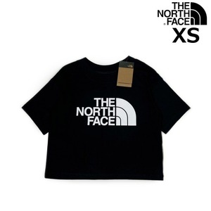 1 иен ~! распродажа![ стандартный новый товар ]THE NORTH FACE W S/S HALF DOME CROP TEE короткий рукав футболка US ограничение большой Logo короткий уличный (XS) чёрный 180902-5