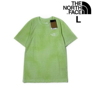 1円～!売切!【正規新品】THE NORTH FACE SHORT SLEEVE DYE TEE 半袖 Tシャツ US限定 後染め キャンプ 男女兼用(L)緑 タイダイ柄 180902-5