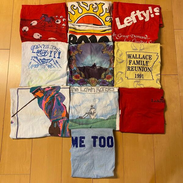アメリカ古着 USA古着卸 Tシャツ ロゴ プリント 半袖 アメカジ 古着 まとめ売りのみ シングルステッチ Tシャツ セット