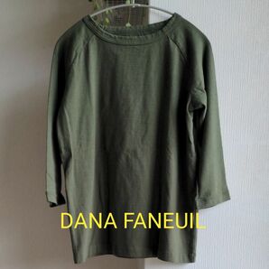 DANA FANEUIL ダナファヌル　コットン100%　日本製　カットソー　七分袖　Tシャツ