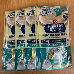 1円〜for AIM ちゅ～る アミノ酸S18ちゅーるタイプ・とりささみ海鮮ミックス味 1ケース M17-60