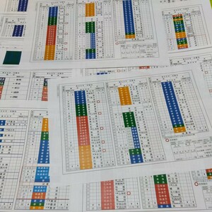 近鉄　行先表示設計図（配列表）