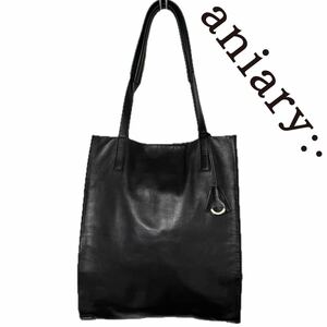 Aniary Anmi Reality Leather Reality Tote Tote Bag 28-02001 Подлинный кожаный кожи унисекс темно-коричневый