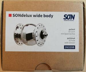 SON delux wide body 32h polished ハブ ダイナモ